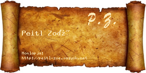 Peitl Zoé névjegykártya